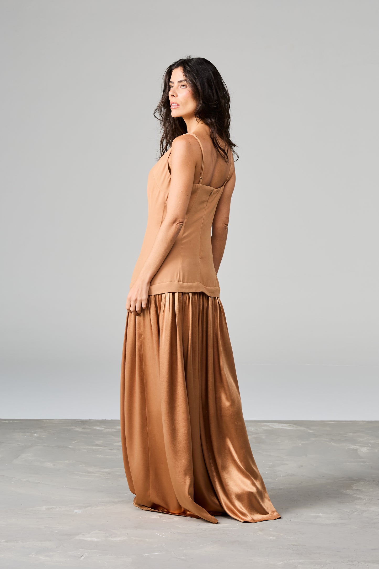 Crepe Satin Dress