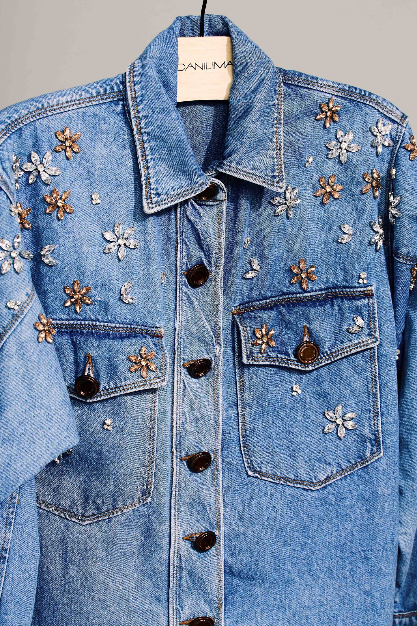Embroidered Denim Shirt
