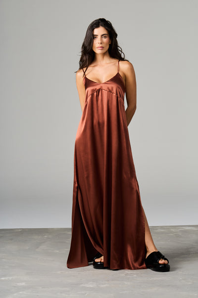 Satin Maxi Dress