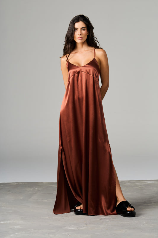Satin Maxi Dress