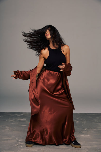 Satin Maxi Skirt