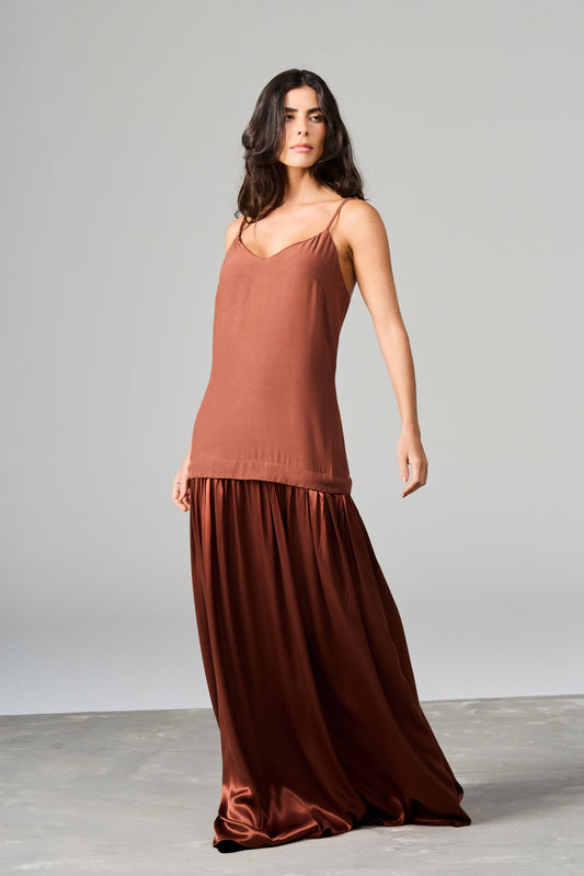 Crepe Satin Dress
