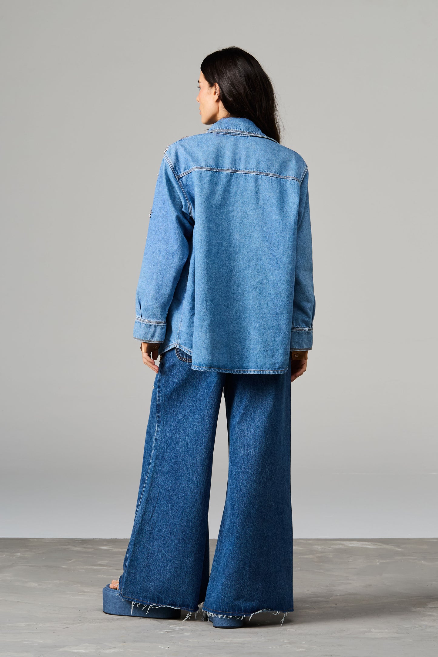 Emily Embroidered Denim Pants