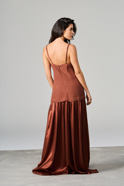Crepe Satin Dress