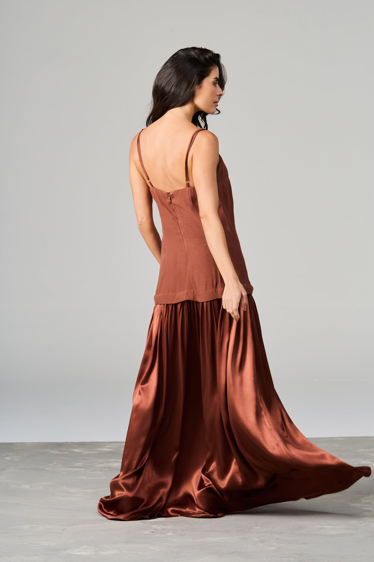 Crepe Satin Dress