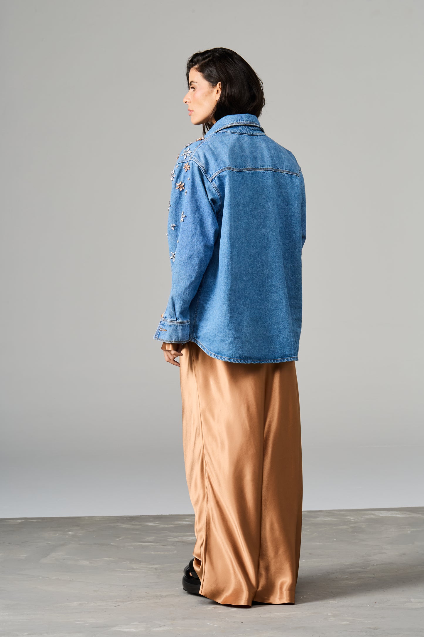 Embroidered Denim Shirt
