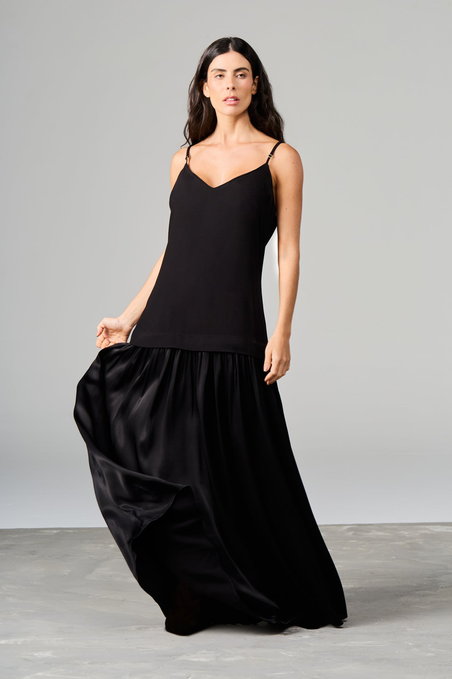 Crepe Satin Dress