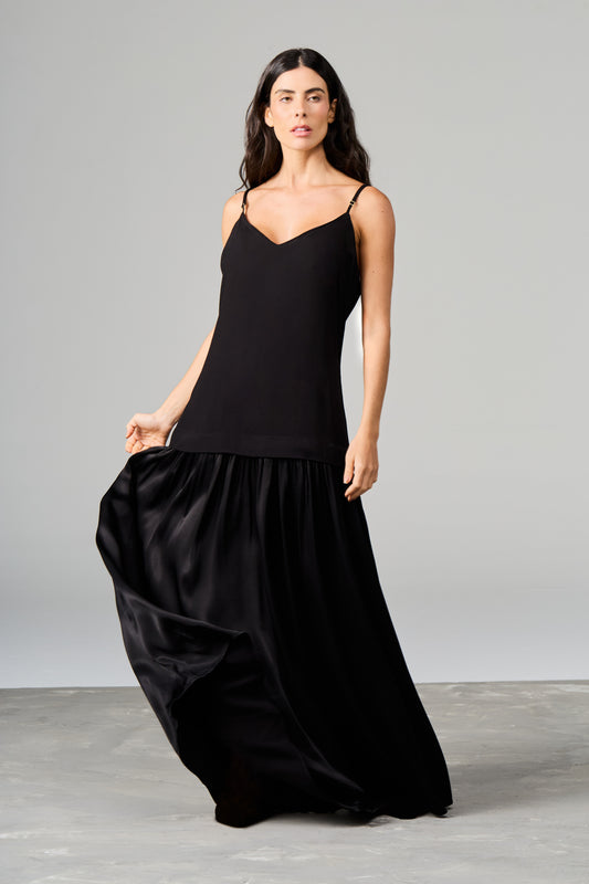Crepe Satin Dress