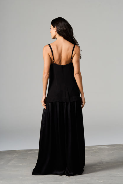 Crepe Satin Dress