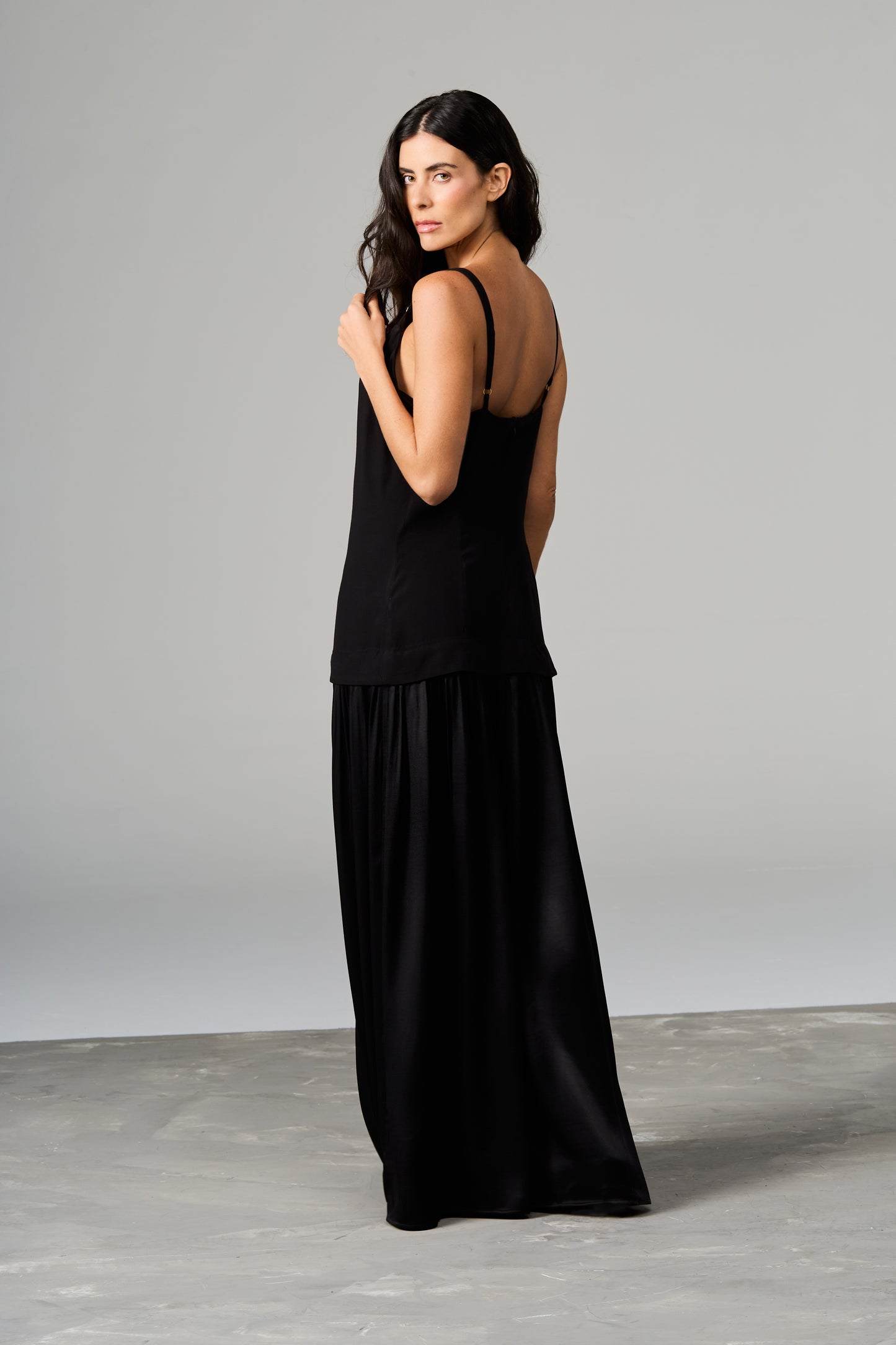 Crepe Satin Dress