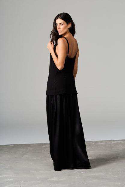 Crepe Satin Dress