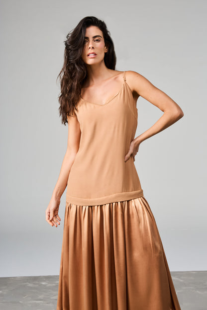 Crepe Satin Dress