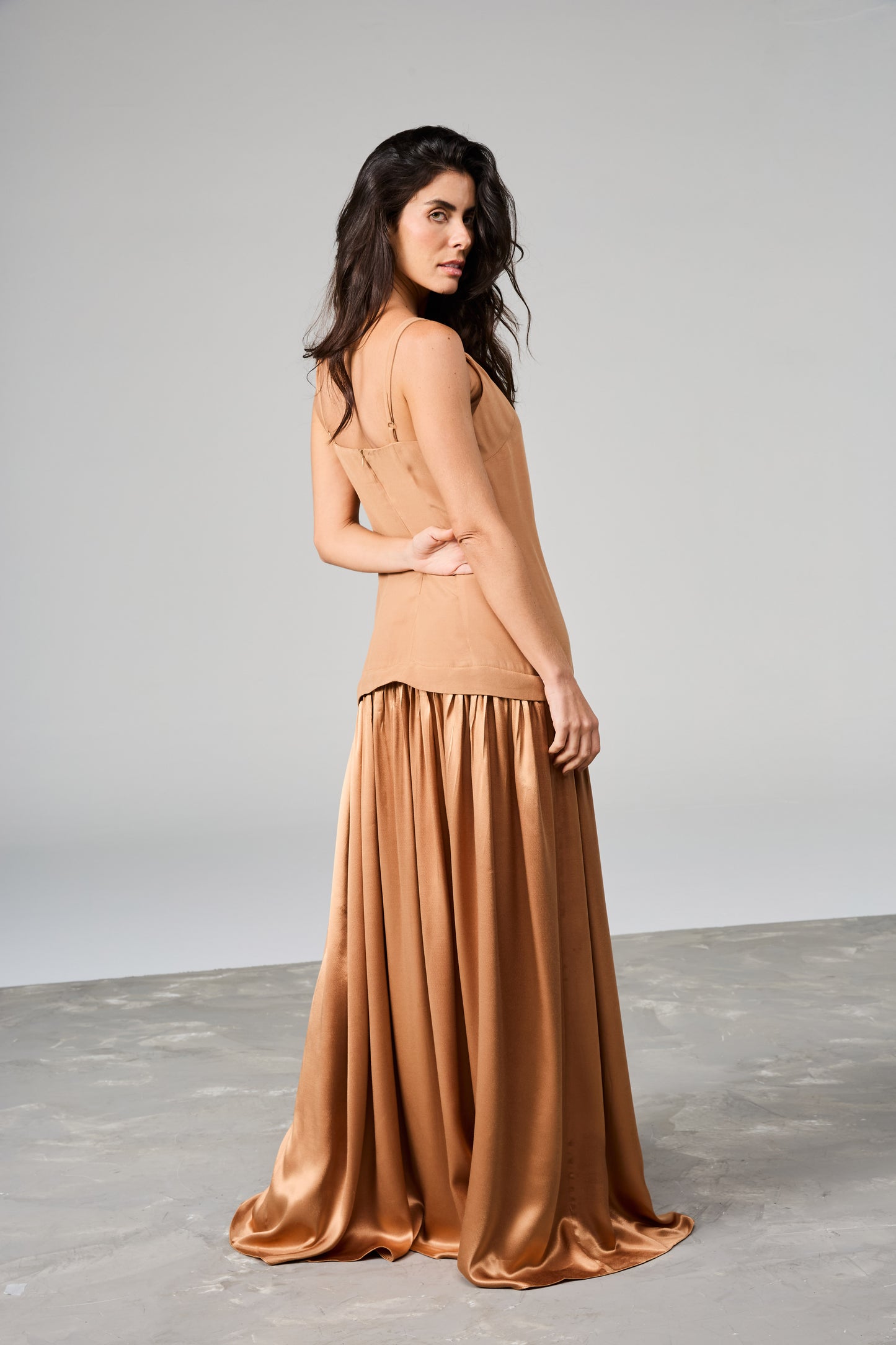 Crepe Satin Dress